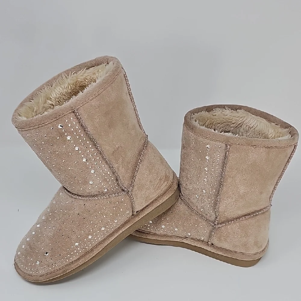 Sparkly Tan Kids Boots
